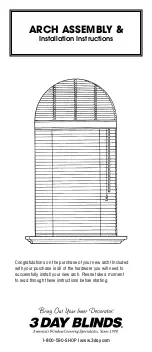 3 Day Blinds ARCH Assembly/Installation Instructions preview