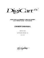 Preview for 3 page of 360 Systems DigiCart ex E-3000 Owner'S Manual