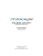 Предварительный просмотр 2 страницы 360 Systems MAXX-1200-EX Operation Manual