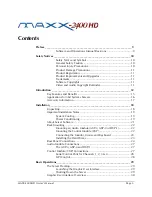 Preview for 4 page of 360 Systems MAXX-2400-HD Operation Manual