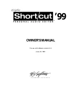 Предварительный просмотр 3 страницы 360 Systems Shortcut 99 Owner'S Manual