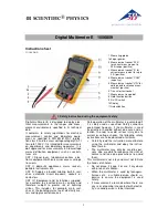 Preview for 1 page of 3B SCIENTIFIC PHYSICS DT9201A Instruction Sheet