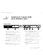 3Com 3C16980A SuperStack3300 Quick Reference Manual preview