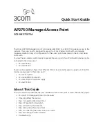 3Com 3CRWX275075A - Wireless LAN Managed Access Point 2750 Quick Start Manual preview