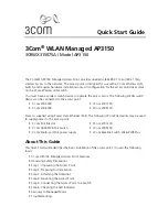 Предварительный просмотр 1 страницы 3Com 3CRWX315075A - Wireless LAN Managed Access Point 3150 Quick Start Manual