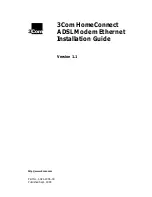 Предварительный просмотр 1 страницы 3Com ADSL Modem Ethernet Installation Manual