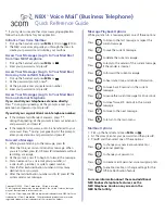 Preview for 2 page of 3Com Business Telephone Quick Reference Manual