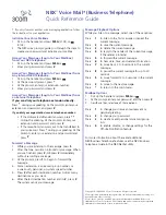 Preview for 2 page of 3Com NBX 100 Quick Reference Manual