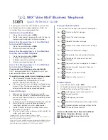 Preview for 2 page of 3Com NBX Quick Reference Manual