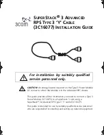 Preview for 1 page of 3Com SSII ADVANCED RPS Y CABLE TYPE 3 Installation Manual