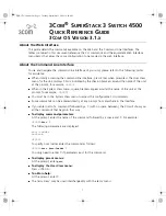 3Com SUPERSTACK 3 4500 Quick Reference Manual preview