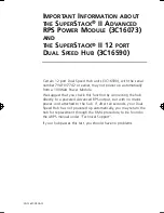 Preview for 1 page of 3Com SuperStack II Important Information