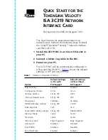 3Com TokenLink Velocity 3C319 Quick Start preview