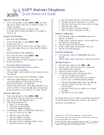Preview for 2 page of 3Com VCX Quick Reference Manual