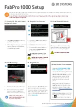 Предварительный просмотр 4 страницы 3D Systems FabPro 1000 Setup