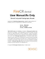 3Disc FireCR Dental User Manual предпросмотр