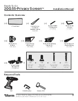 Предварительный просмотр 2 страницы 3form Privacy Screen 200.55 Installation Manual