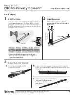 Предварительный просмотр 4 страницы 3form Privacy Screen 200.55 Installation Manual