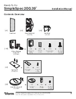 Предварительный просмотр 2 страницы 3form Ready To Go SimpleSpec 200.39 Installation Manual