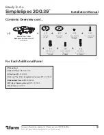 Preview for 3 page of 3form Ready To Go SimpleSpec 200.39 Installation Manual