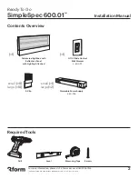 Preview for 2 page of 3form SimpleSpec 600.01 Installation Manual