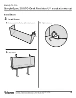 Preview for 4 page of 3form SimpleSpec Desk Partition U 200.70 Installation Manual