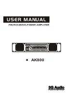 3G Audio AK800 User Manual preview