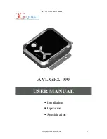 Preview for 1 page of 3G Quest GPX-100 User Manual