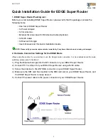 3J EDGE Super Router Quick Installation Manual preview