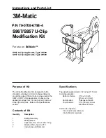 3M-Matic S867 L-Clip Applicator Instructions And Parts List preview