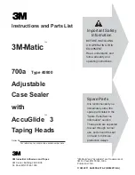 3M 3M-Matic 700a Instructions And Parts List preview