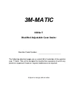 Preview for 1 page of 3M 3M-MATIC 8000a-T Instructions Manual