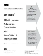 3M 3M-Matic 800a3 Instructions And Parts List preview