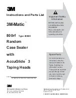 Preview for 1 page of 3M 3M-Matic 800rf Instructions And Parts List