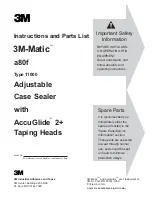 Preview for 1 page of 3M 3M MATIC A80F Instructions And Parts List