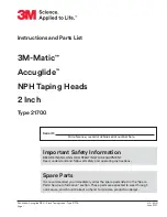 Preview for 1 page of 3M 3M-Matic Accuglide 21700 Instructions And Parts List