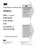 3M 3M-Matic AccuGlide 3 200a Instructions And Parts List preview