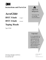 3M AccuGlide HST Upper Instructions And Parts List preview