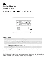 3M Audio Greeter A300 Installation Instructions Manual предпросмотр