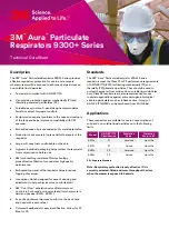 Предварительный просмотр 1 страницы 3M Aura 9300+ Series Technical Data Sheet