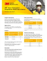 3M Aura Particulate Respirator 9300+Gen3 Series Technical Data Sheet preview