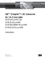 3M Crimplok 6702-50 50 um MM Instructions Manual предпросмотр