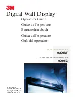 3M Digiral Walldisplay 9200IW Operator'S Manual preview