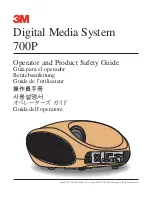 Preview for 1 page of 3M Digital Media System 700P Series Operator And Product Safety Manual