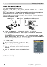 Предварительный просмотр 22 страницы 3M Digital Projector WX66 Operator'S Manual