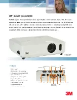 3M Digital Projector WX66 Specification Sheet preview