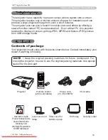 Предварительный просмотр 3 страницы 3M Digital Projector X20 Operator'S Manual