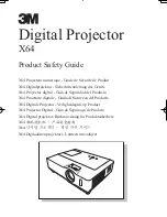 3M Digital Projector X64 Product Safety Manual предпросмотр