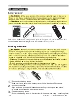 Предварительный просмотр 14 страницы 3M Digital Projector X75 Operator'S Manual