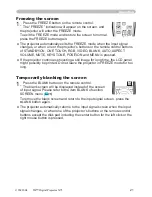 Предварительный просмотр 21 страницы 3M Digital Projector X75 Operator'S Manual